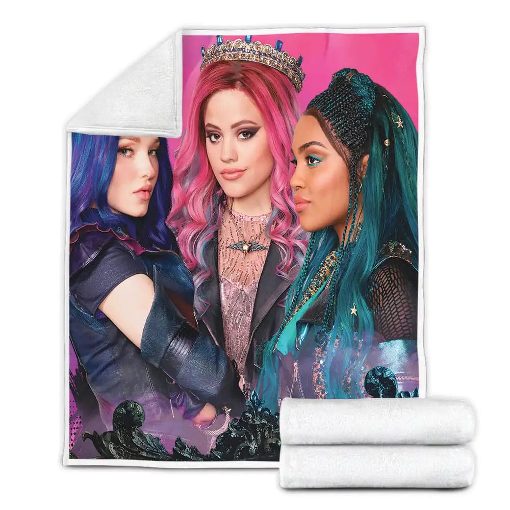 Descendants Audrey Mal And Uma Fleece Blanket Perfect 