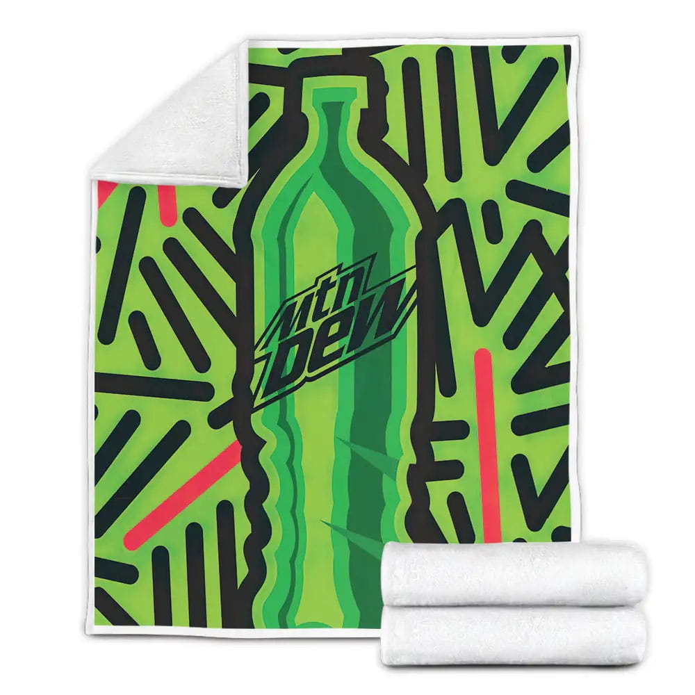 Mountain Dew Artwork Fleece Blanket Gift For Wife Husband Besties