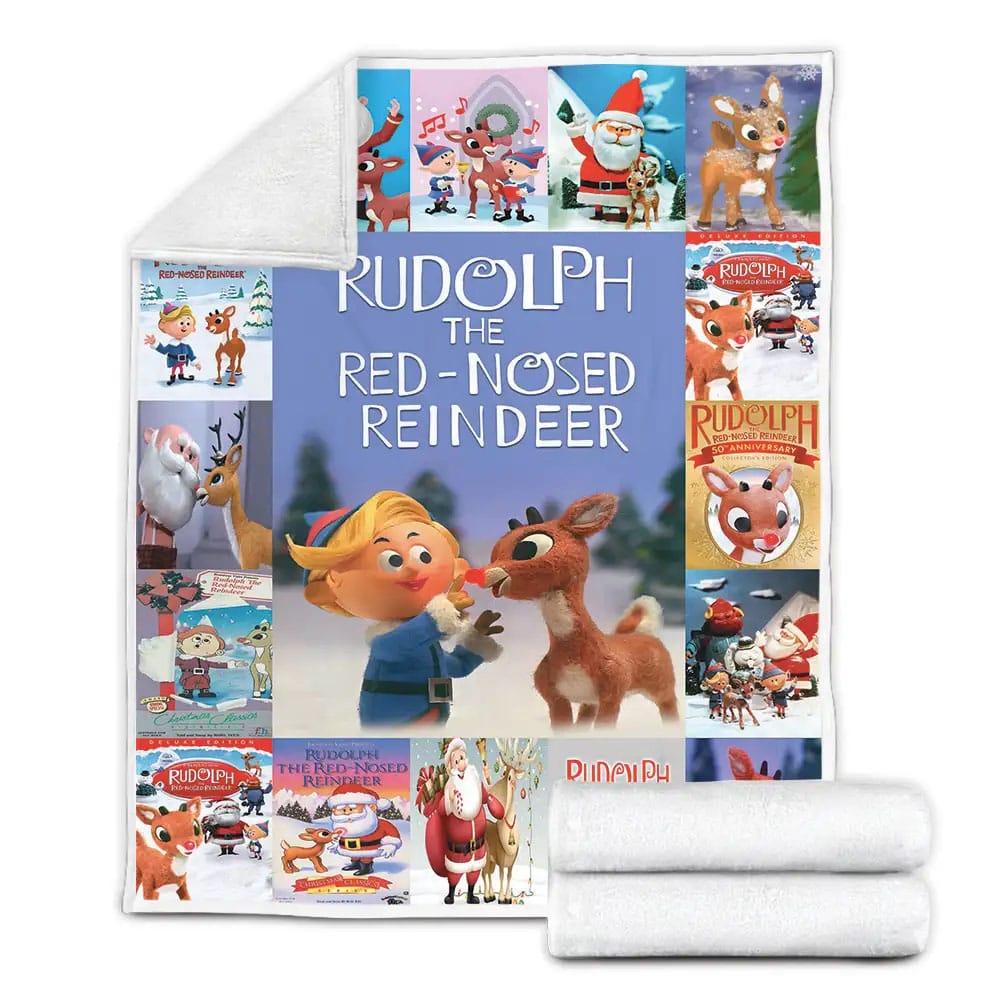 Rudolph The Red Nosed Reindeer Fleece Blanket Perfect 