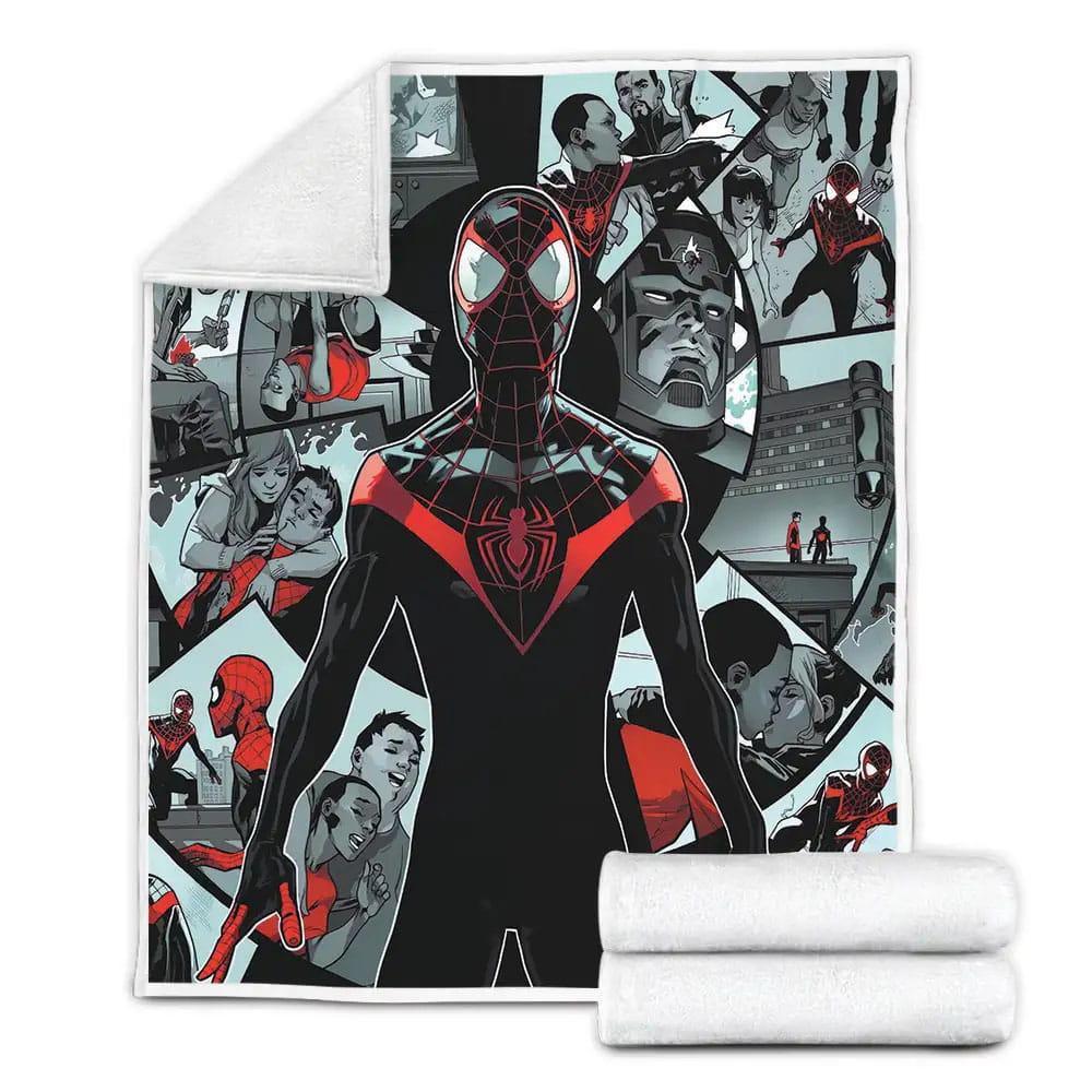 Spider Man Miles Morales Story Fleece Blanket Perfect 