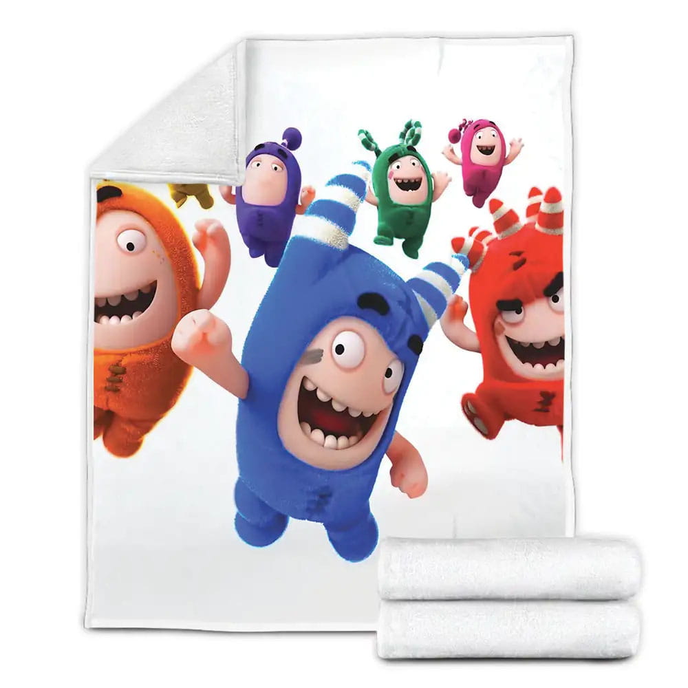 Oddbods Group Picture Fleece Blanket Gift For Wife Husband Besties