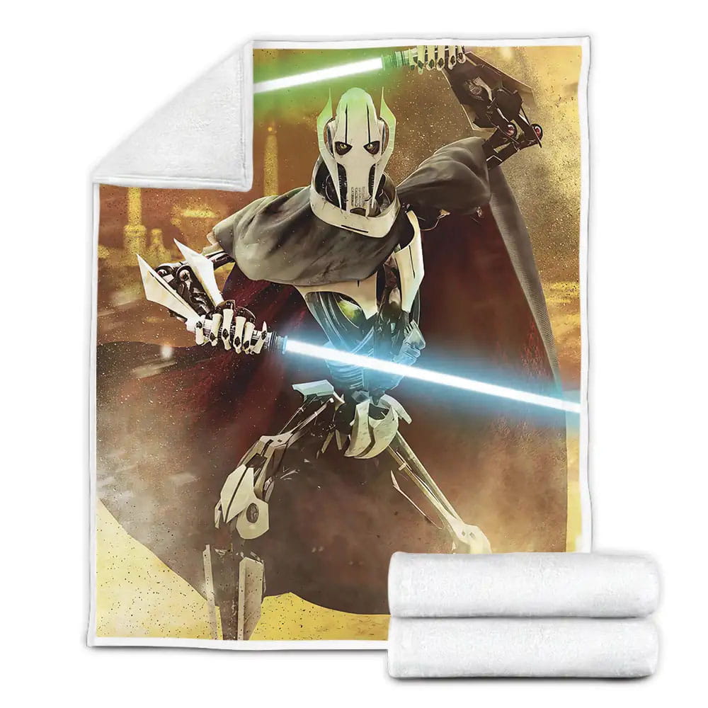 Action Poses Grievous Fleece Blanket Gift For Wife Husband Besties