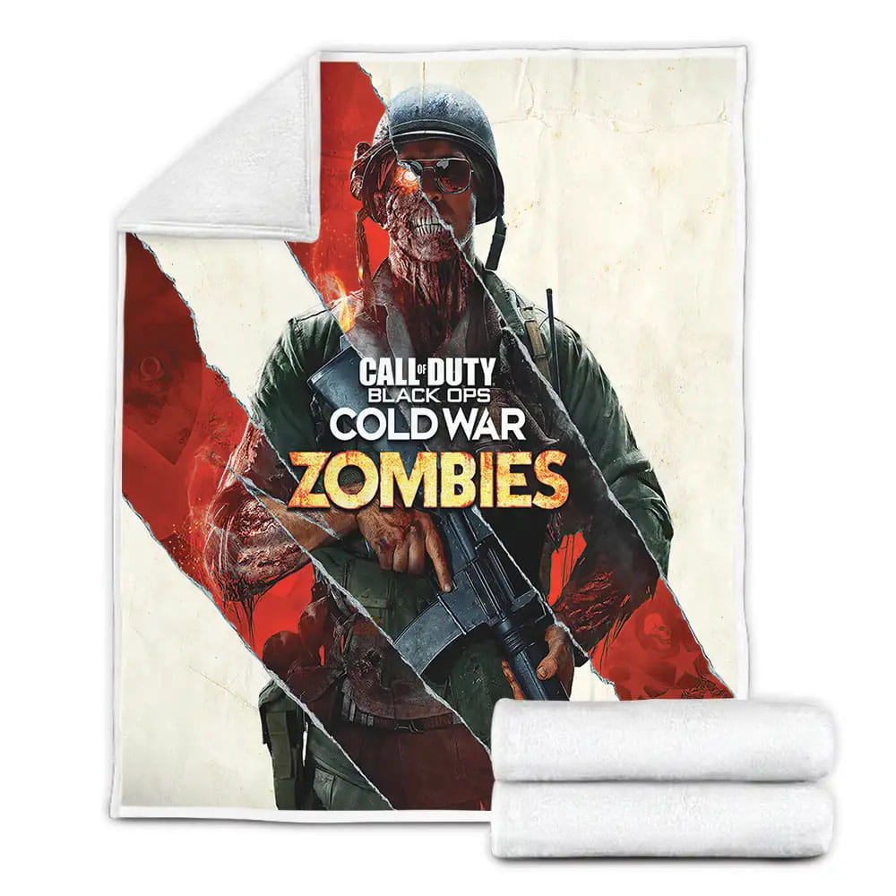 Call Of Duty Cold War Zombies Fleece Blanket Perfect 