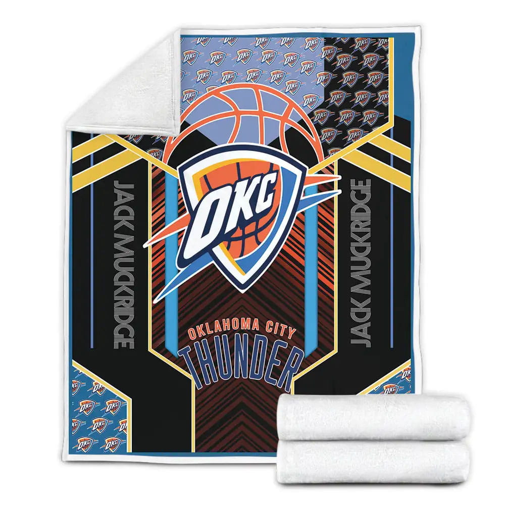 Oklahoma City Thunder Fleece Blanket Gift For Wife Husband Besties
