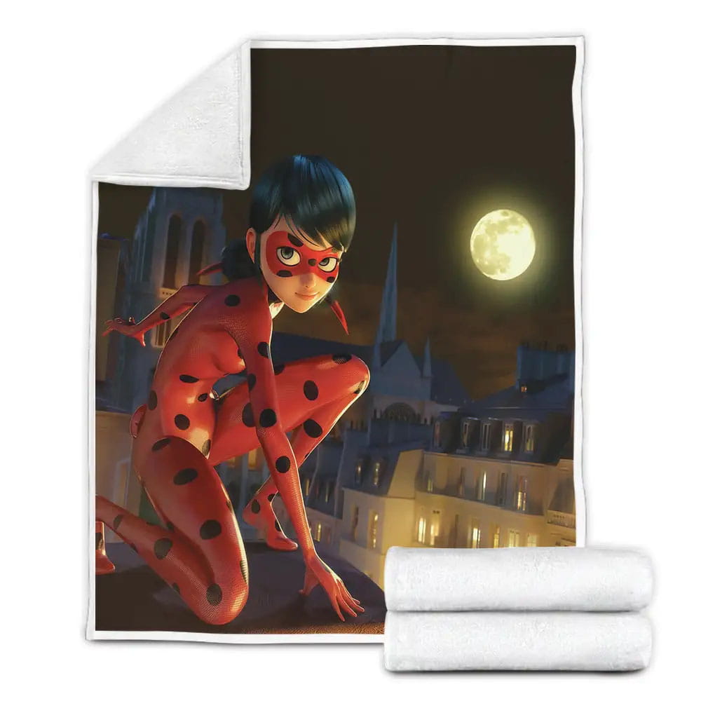 Ladybug On The Roof Of Building Fleece Blanket Perfect 