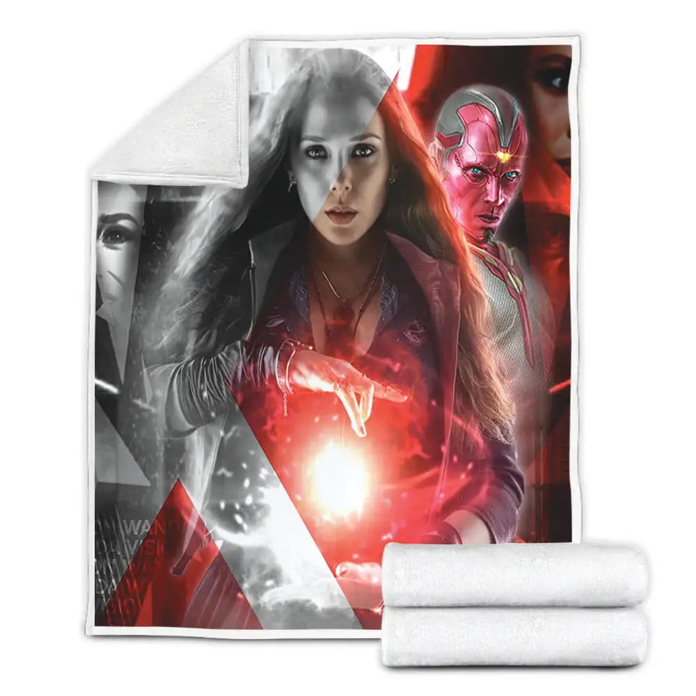 Wandavision Movie Art Fleece Blanket Gift For Wife Husband Besties