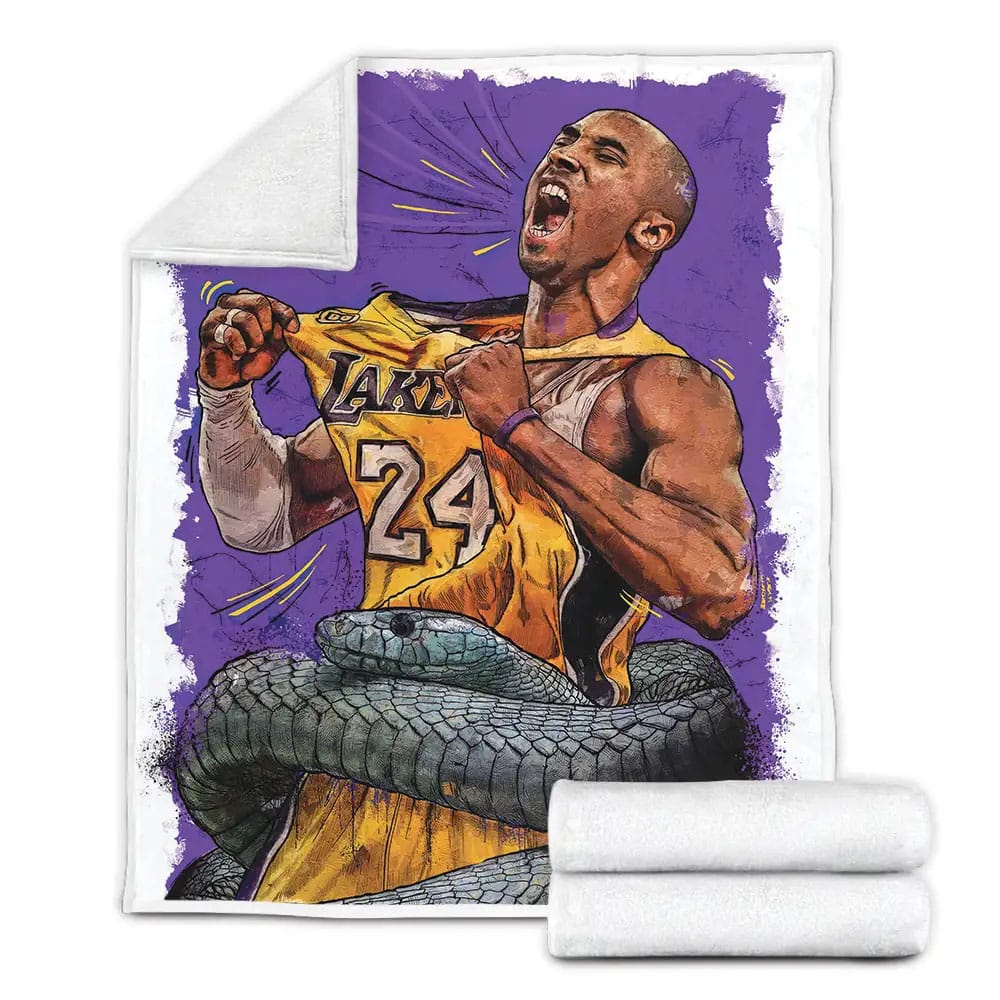 Kobe Bryant Black Mamba Tribute Fleece Blanket Perfect 