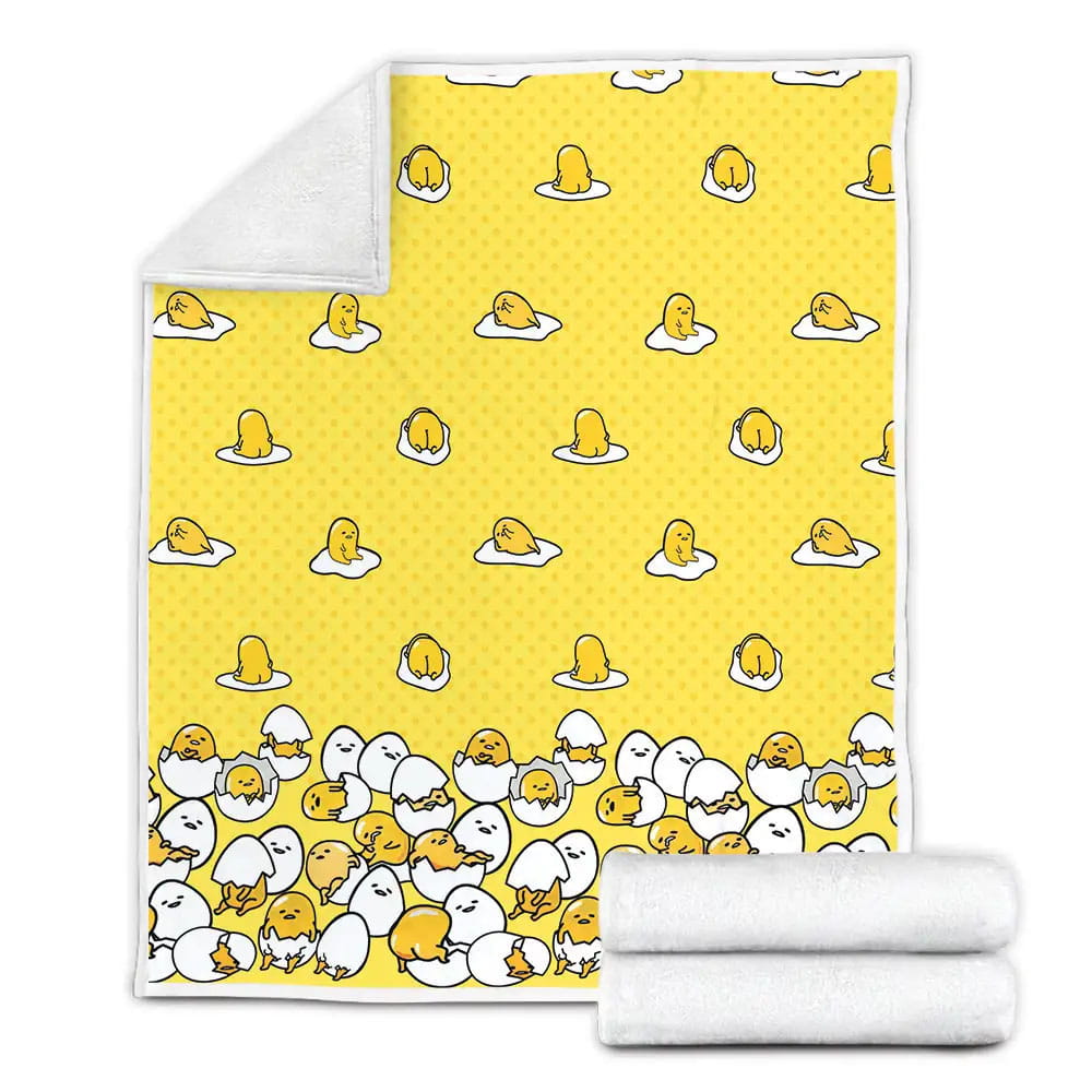 Lazy Egg Cute Figures Fleece Blanket Gift For Wife Husband Besties