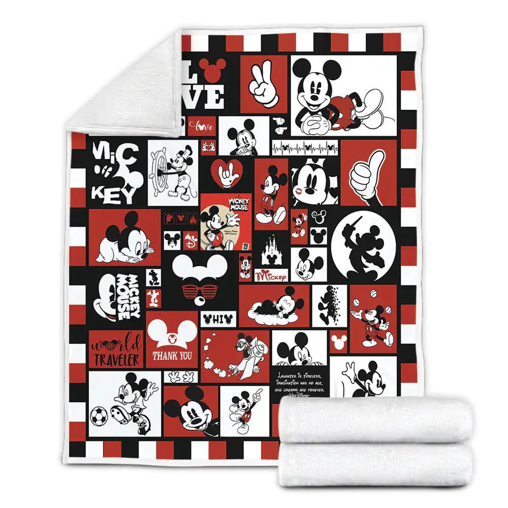 Mickey Fleece Blanket Gift For Christmas Thanksgiving Halloween