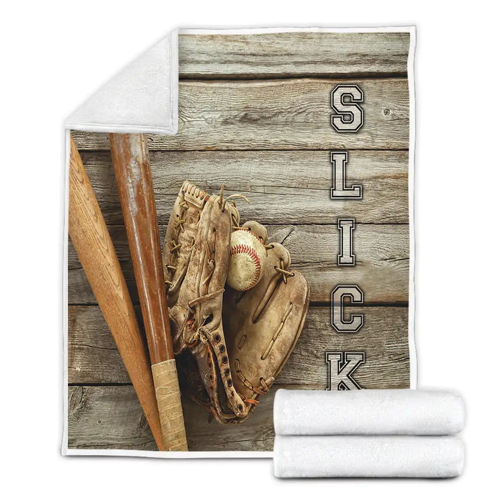 Petmytshirt Baseball Fleece Blanket Gift For Wife Husband Besties