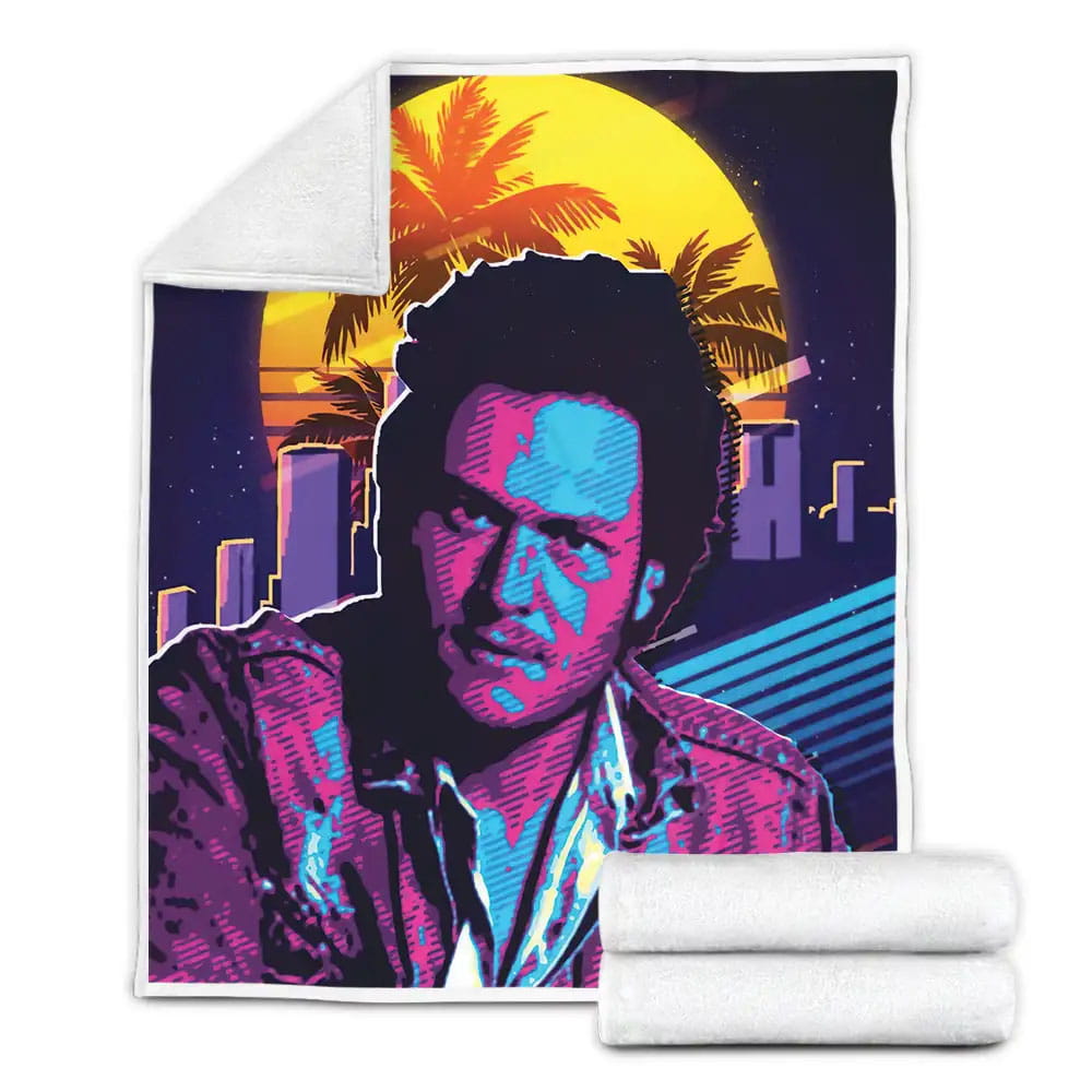 Blake Shelton Artwork Fleece Blanket Gift For Wife Husband Besties
