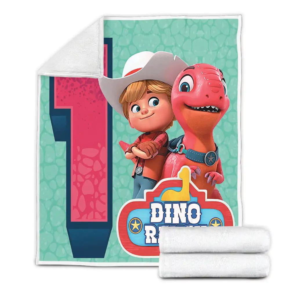 Dino Ranch Number One Fleece Blanket Gift For Wife Husband Besties