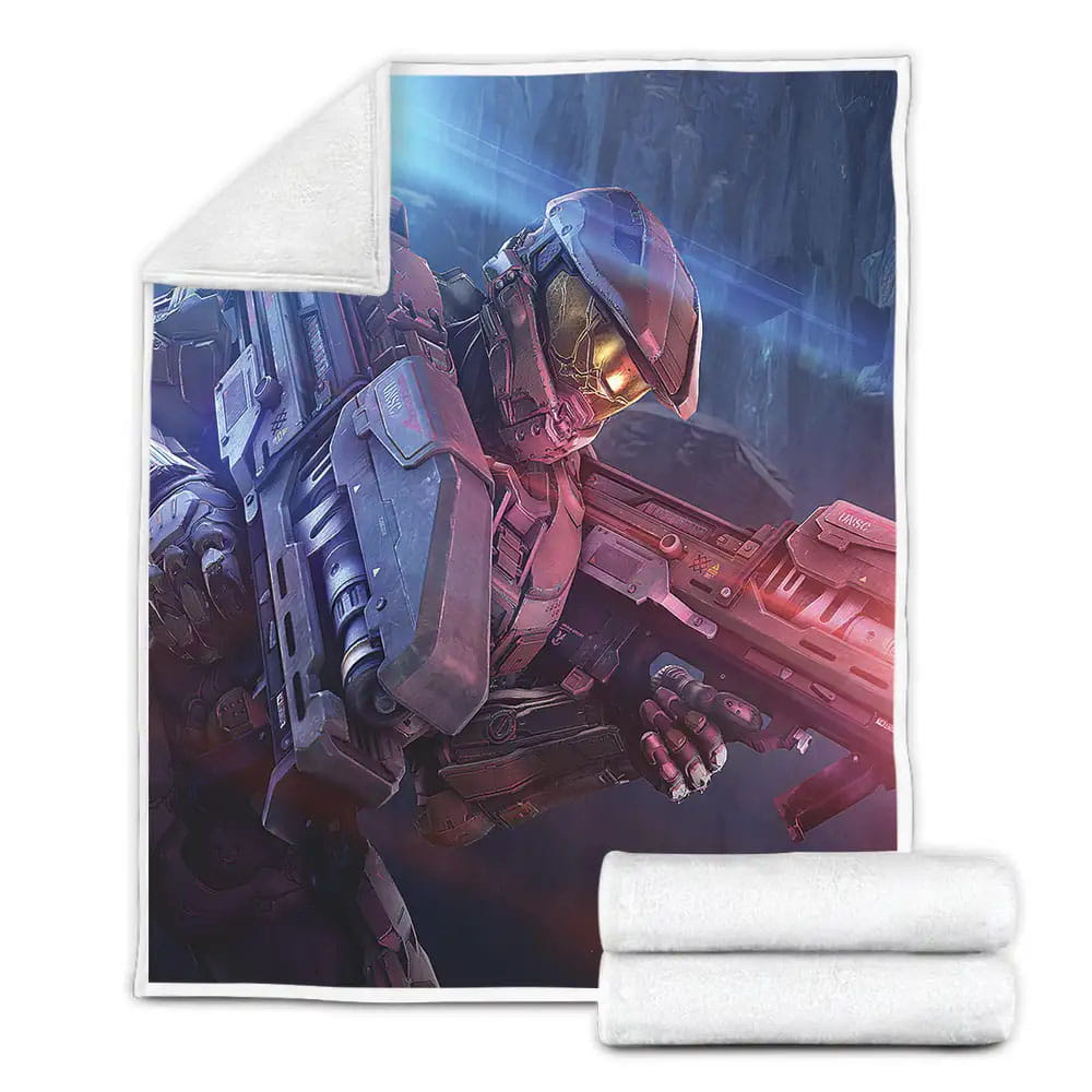 Halo Master Chief Spartan Laser Fleece Blanket Perfect 
