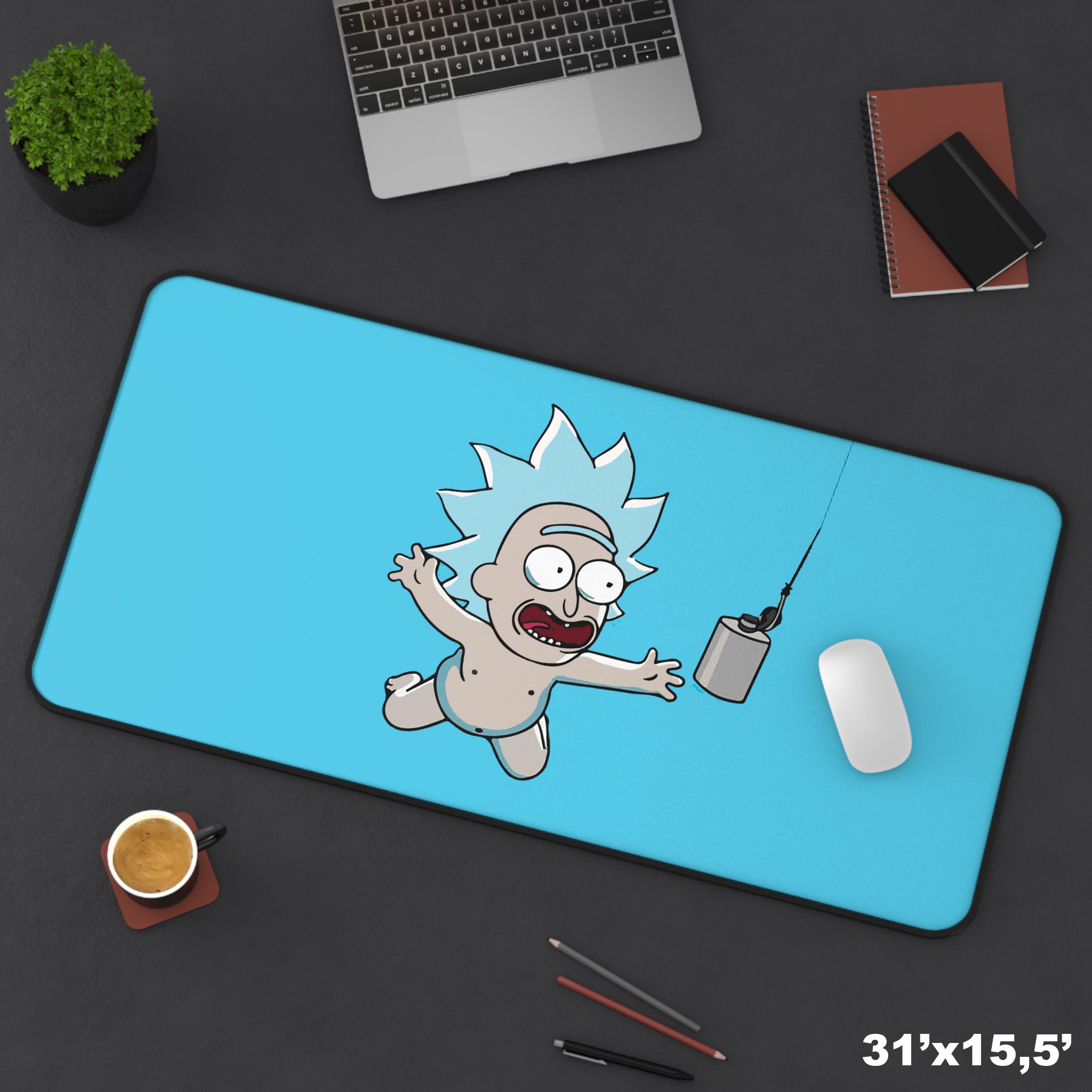 Allleftout Rick And Morty Nirvana Desk Mat, Gaming Keyboard Matt, Mousepad Large, Xxl Extended Deskpad Mouse Pad