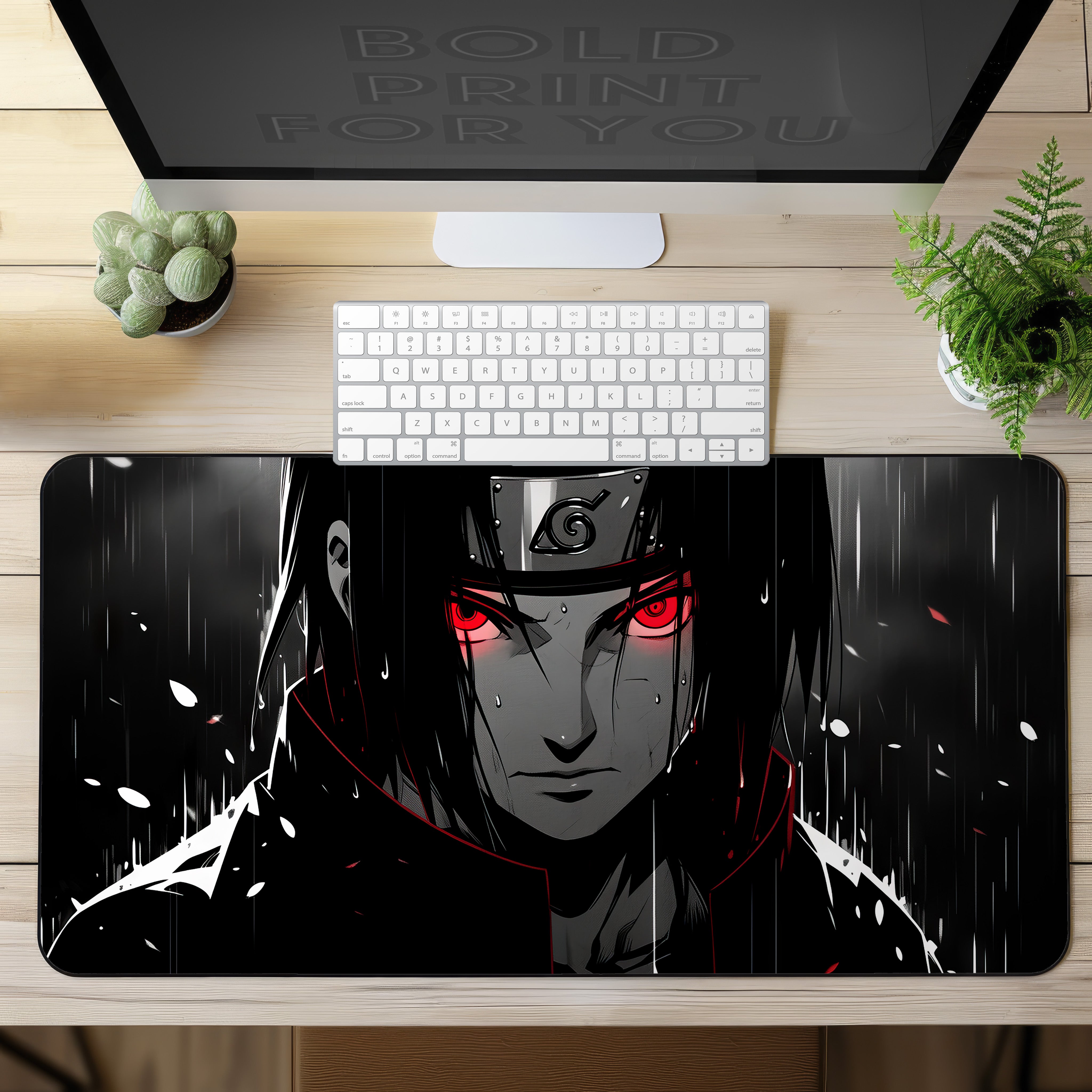 Allleftout Dark Naruto Desk Mat, Gaming Keyboard Matt, Mousepad Large, Xxl Extended Deskpad Mouse Pad