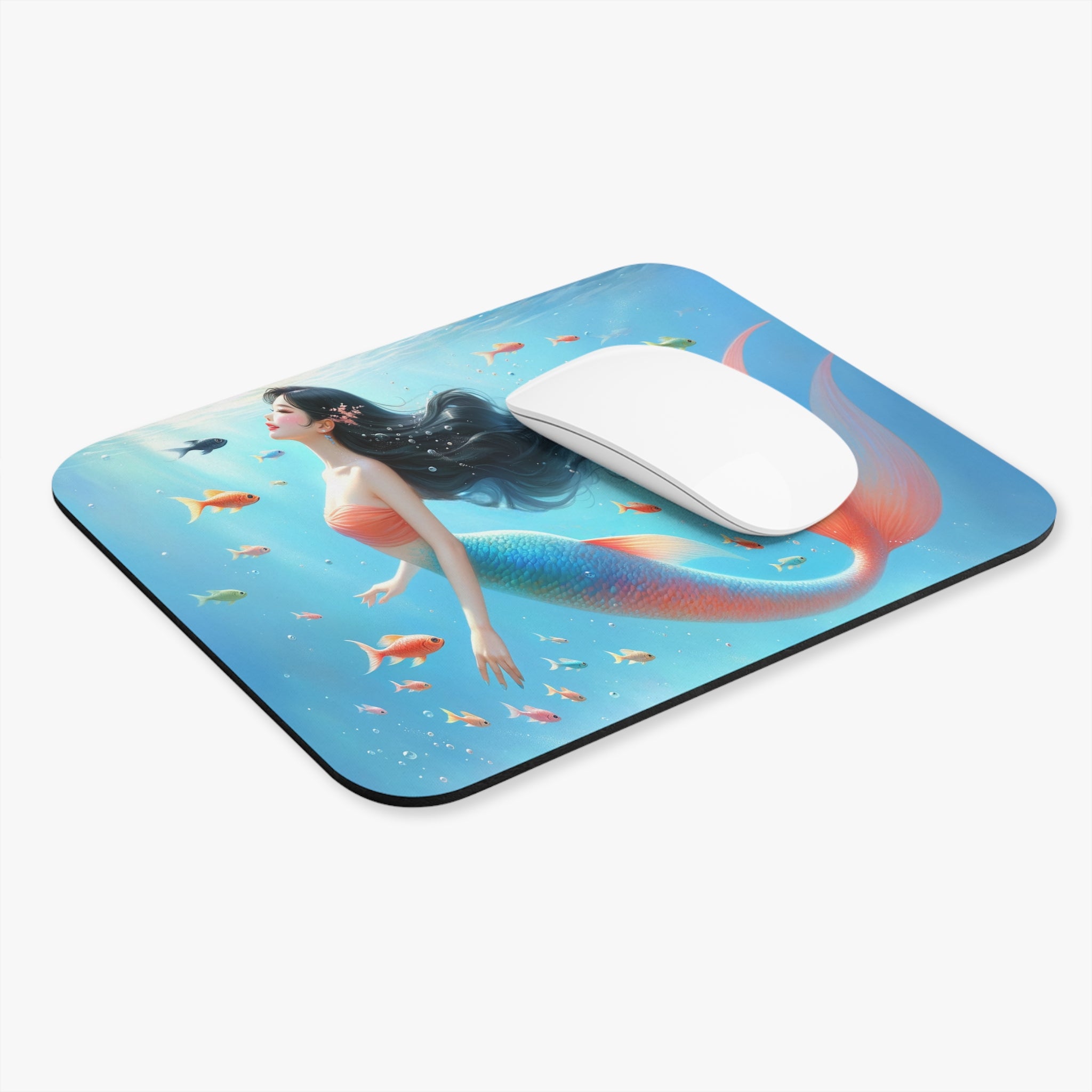 Allleftout Mermaid With Black Hair - Mouse Pad (Rectangle)