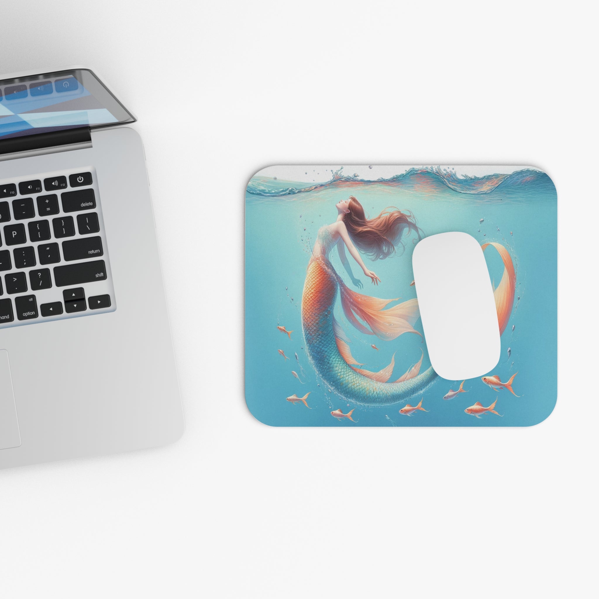 Allleftout Mermaid With Brown Hair - Mouse Pad (Rectangle)
