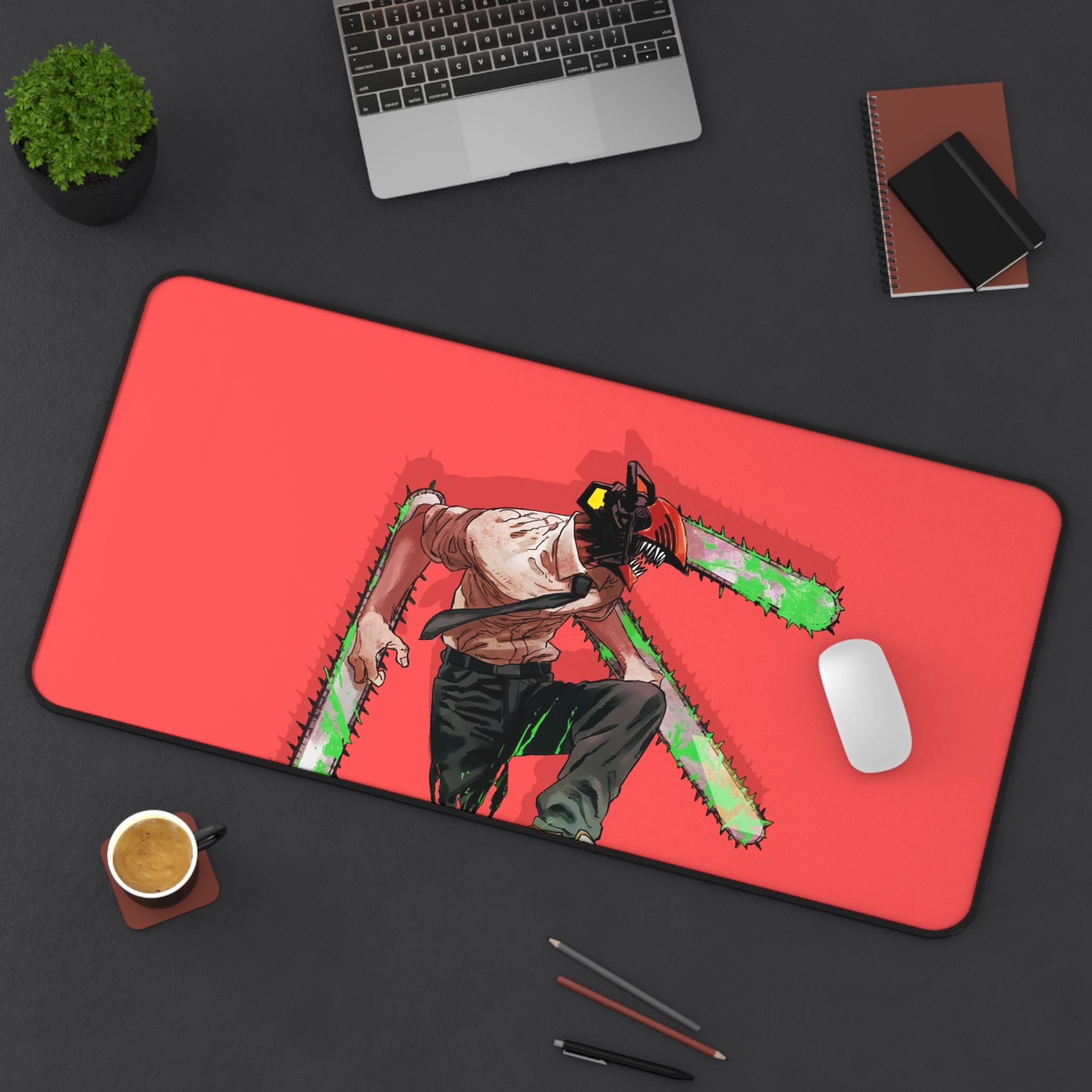 Allleftout Chainsaw Man 2 Desk Mat, Gaming Keyboard Matt, Mousepad Large, Xxl Extended Deskpad Mouse Pad