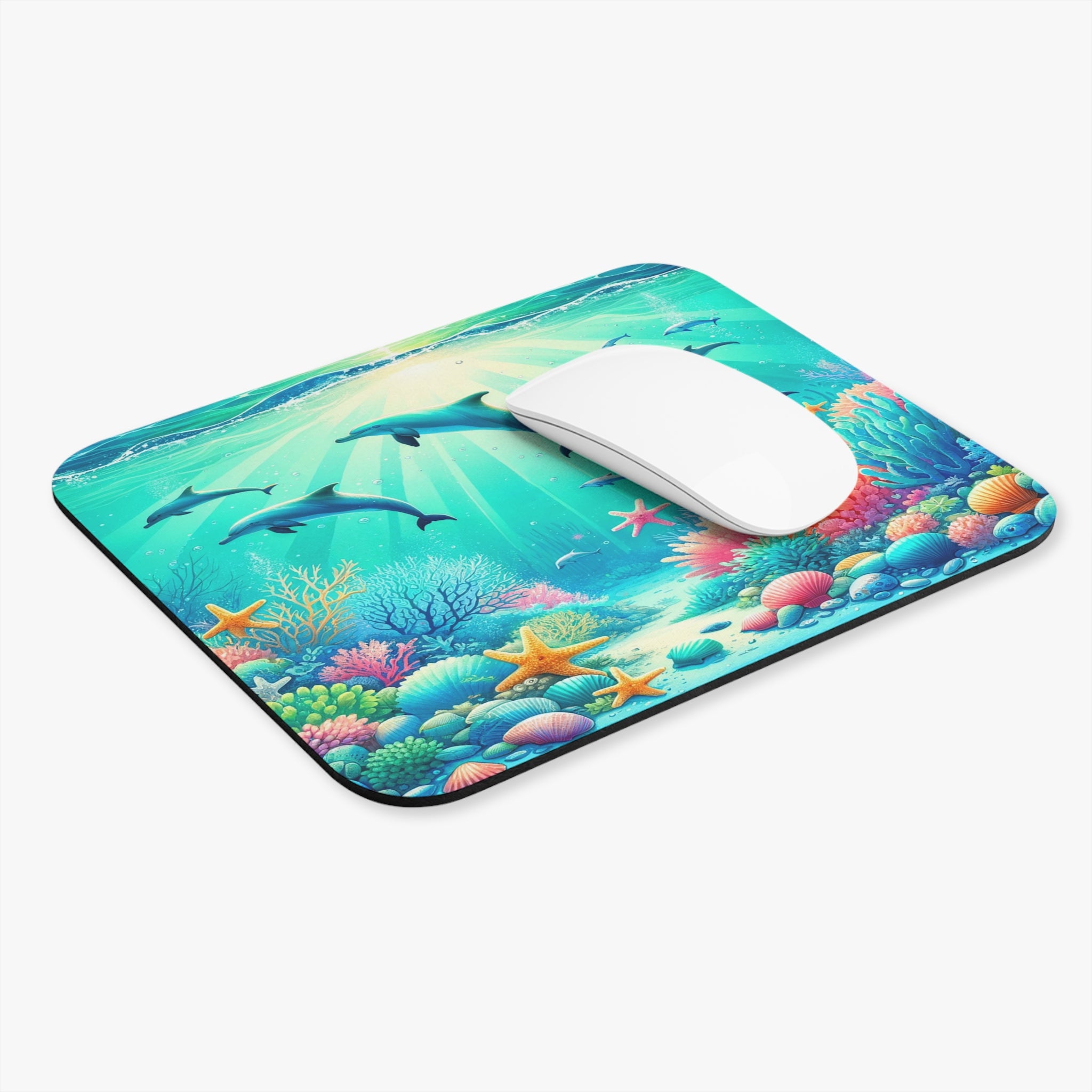 Allleftout Dolphins In Turquoise Water - Mouse Pad (Rectangle)
