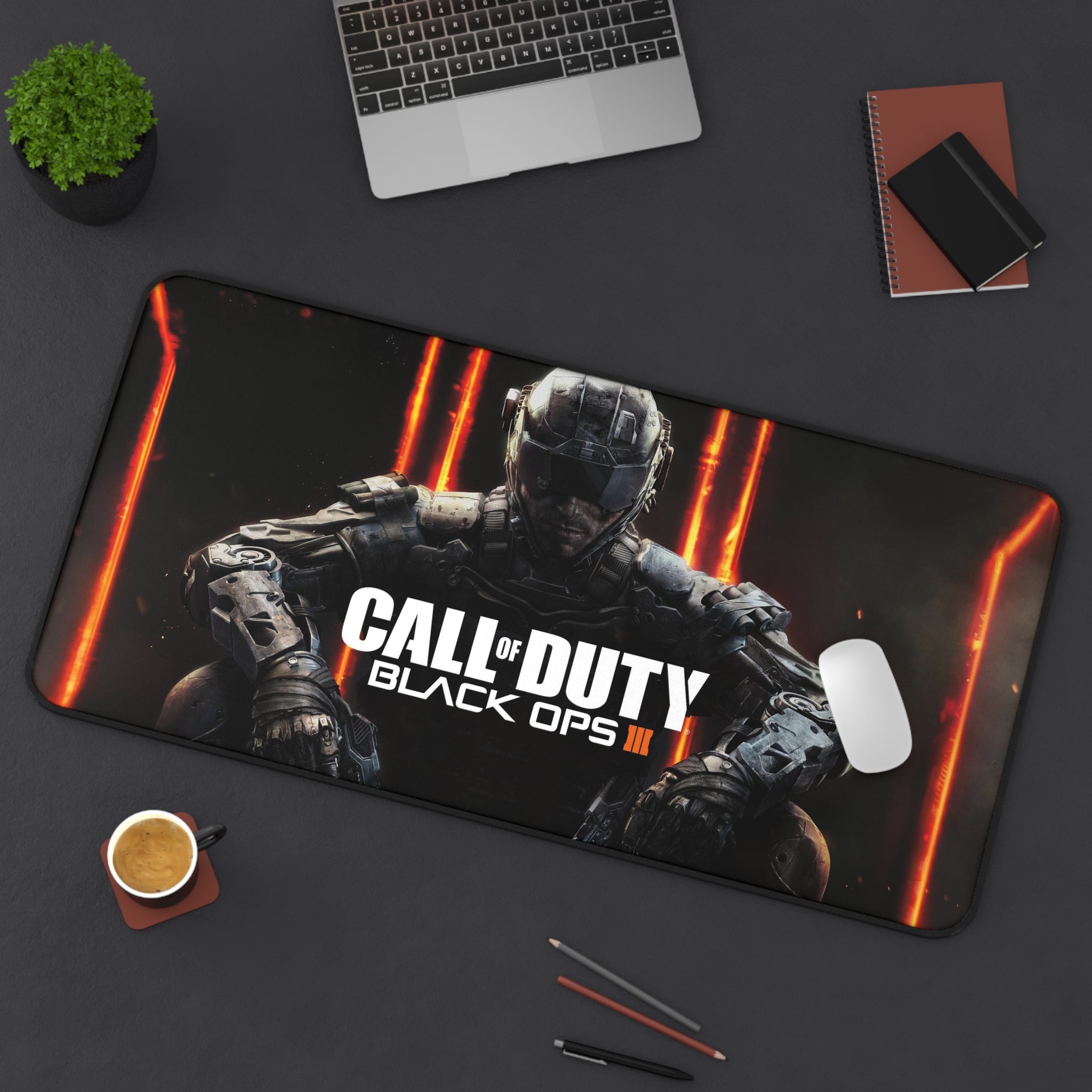 Allleftout Call Of Duty Black Ops 3 Desk Mat, Gaming Keyboard Matt, Mousepad Large, Xxl Extended Deskpad Mouse Pad