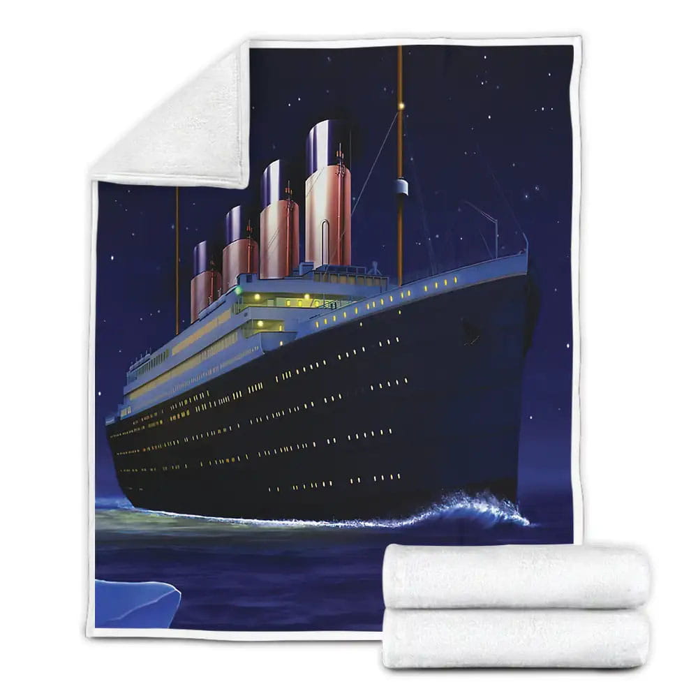 Titanic Fleece Blanket Gift For Christmas Thanksgiving Halloween