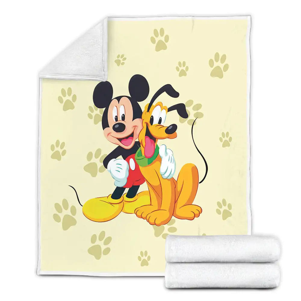 Pluto Dog Mickey Mouse Fleece Blanket Gift For Wife Husband Besties