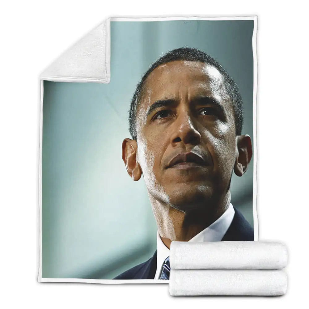 PRESIDENT BARACK OBAMA Fleece Blanket Gift For Wife Husband Besties