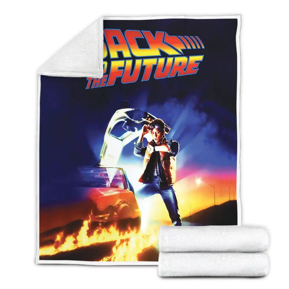 Back To The Future Movie Poster Fleece Blanket Perfect 