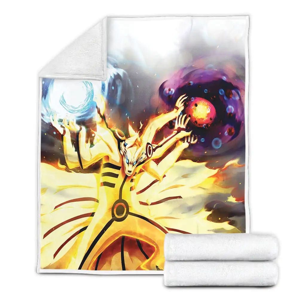 Naruto Uzumaki Asura Kurama Form Fleece Blanket Perfect 