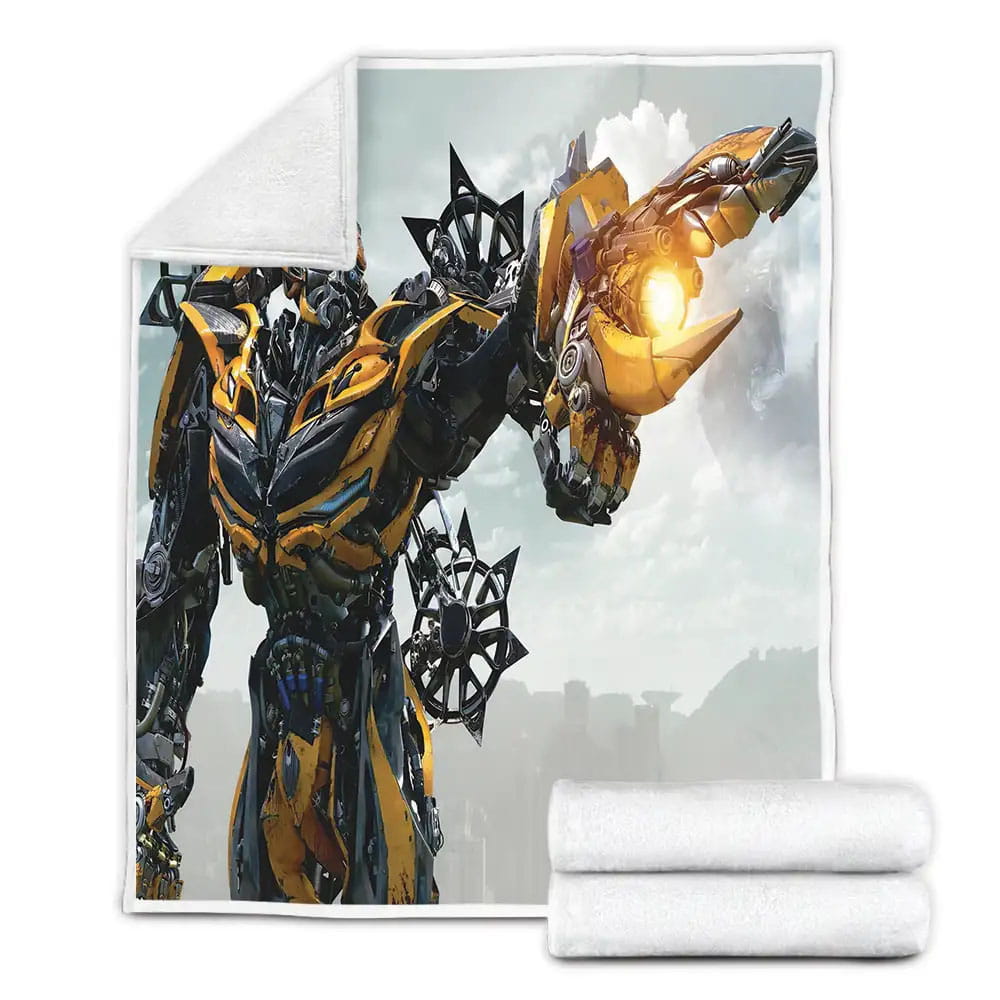 Transformers Bumblebee Fleece Blanket Gift For Wife Husband Besties