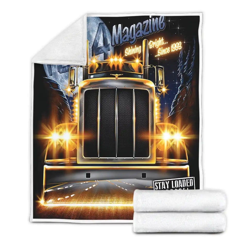 Trucker Fleece Blanket Gift For Christmas Thanksgiving Halloween