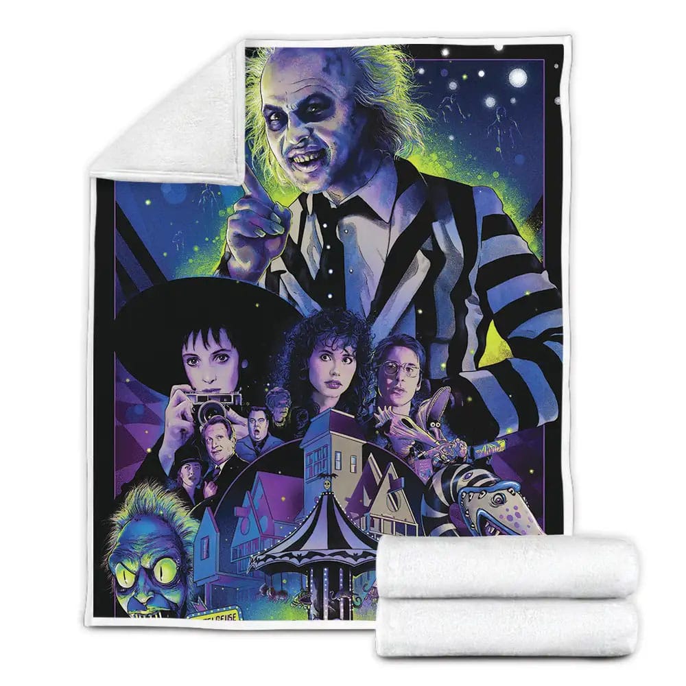 Beetlejuice And The Haunted House Fleece Blanket Perfect 