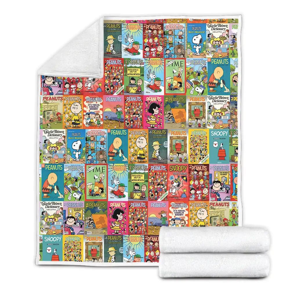 Peanuts Fleece Blanket Gift For Christmas Thanksgiving Halloween