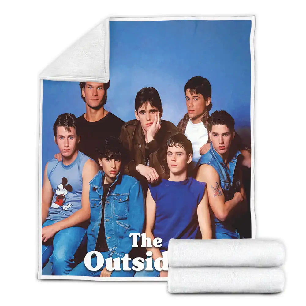 The Outsiders Casts Illustration Fleece Blanket Perfect 