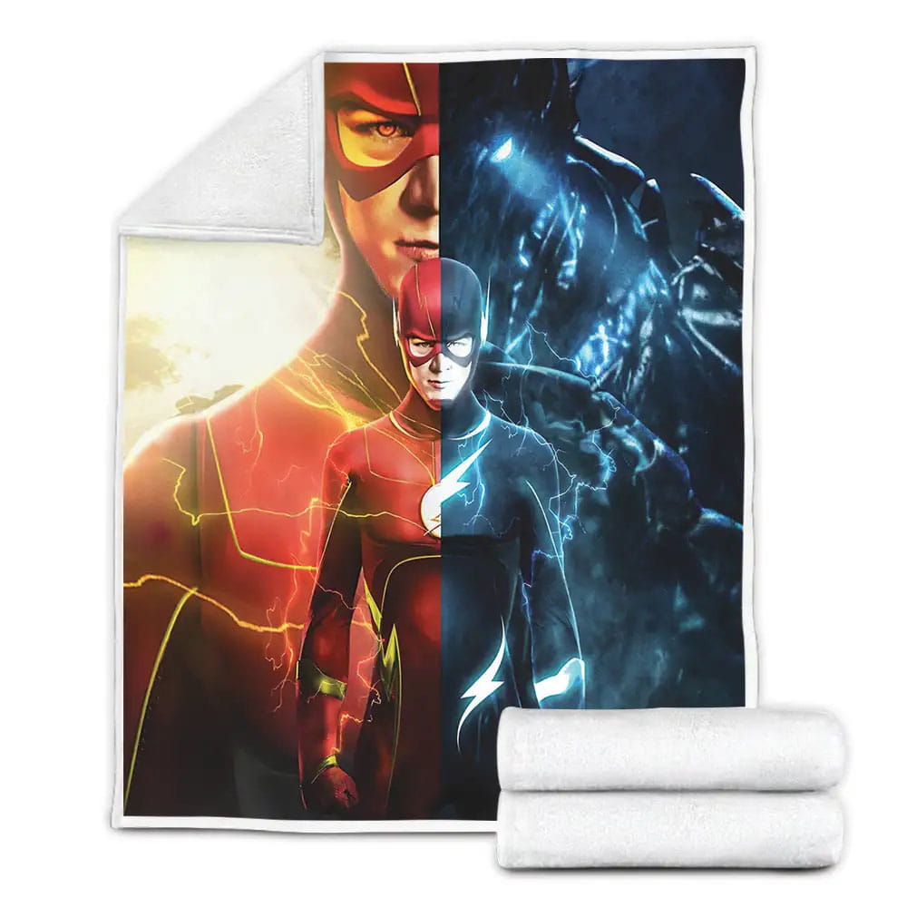 The Flash Good Vs Evil Split Art Fleece Blanket Perfect 