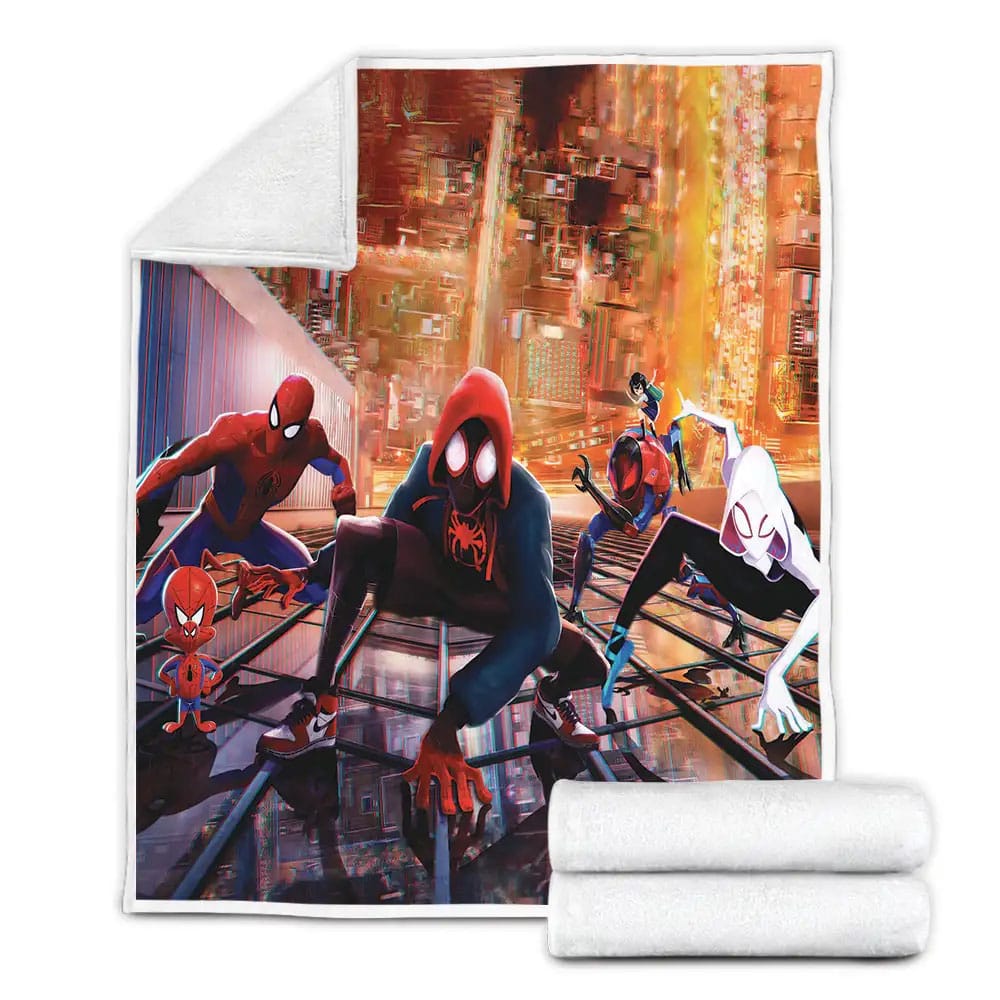 Spider-Man Into The Spider-Verse Fleece Blanket Perfect 