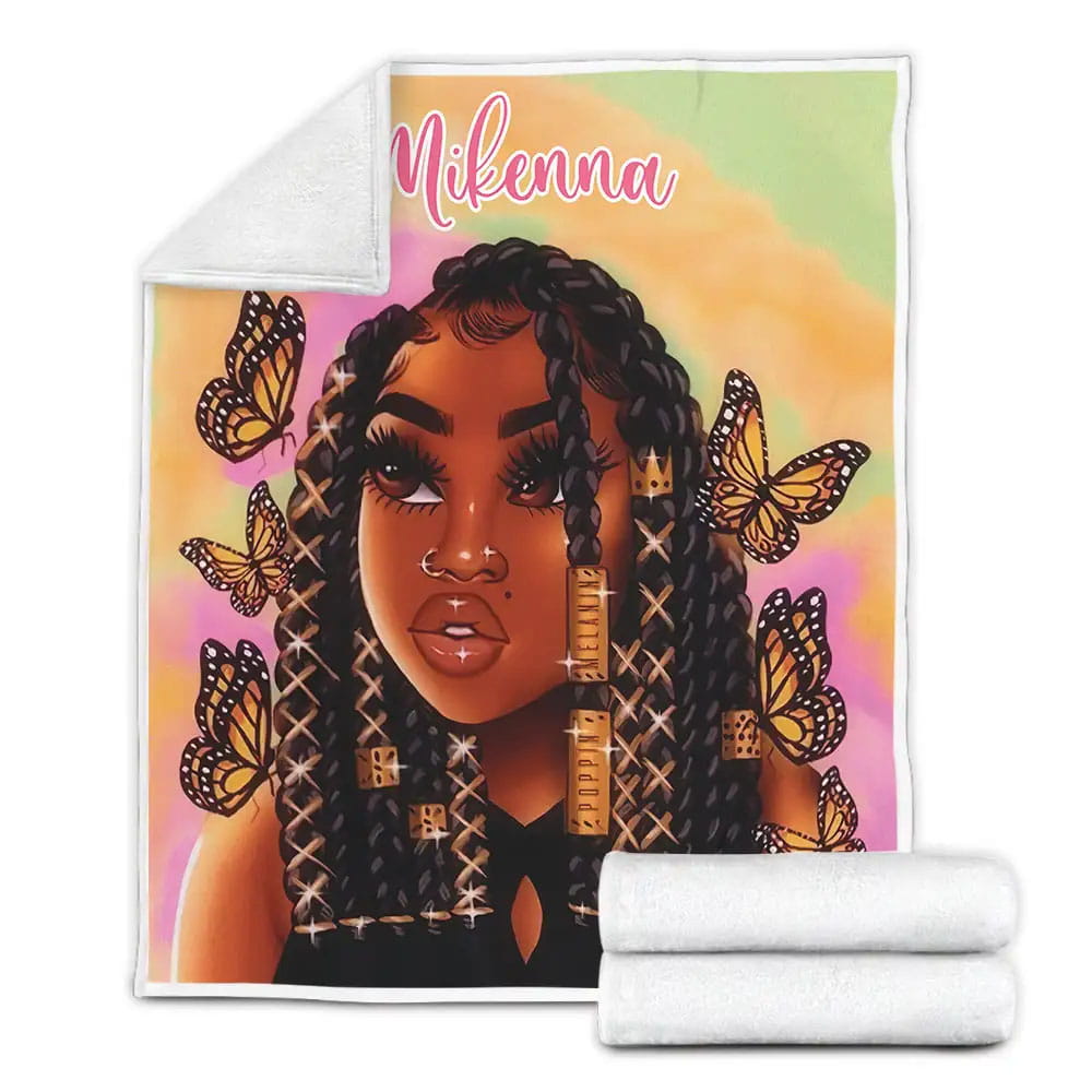 Mikenna Fleece Blanket Gift For Christmas Thanksgiving Halloween