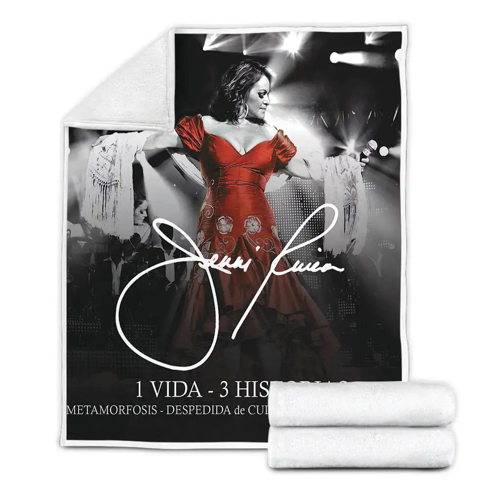 Jenni Rivera Red Dress Fleece Blanket Gift For Wife Husband Besties