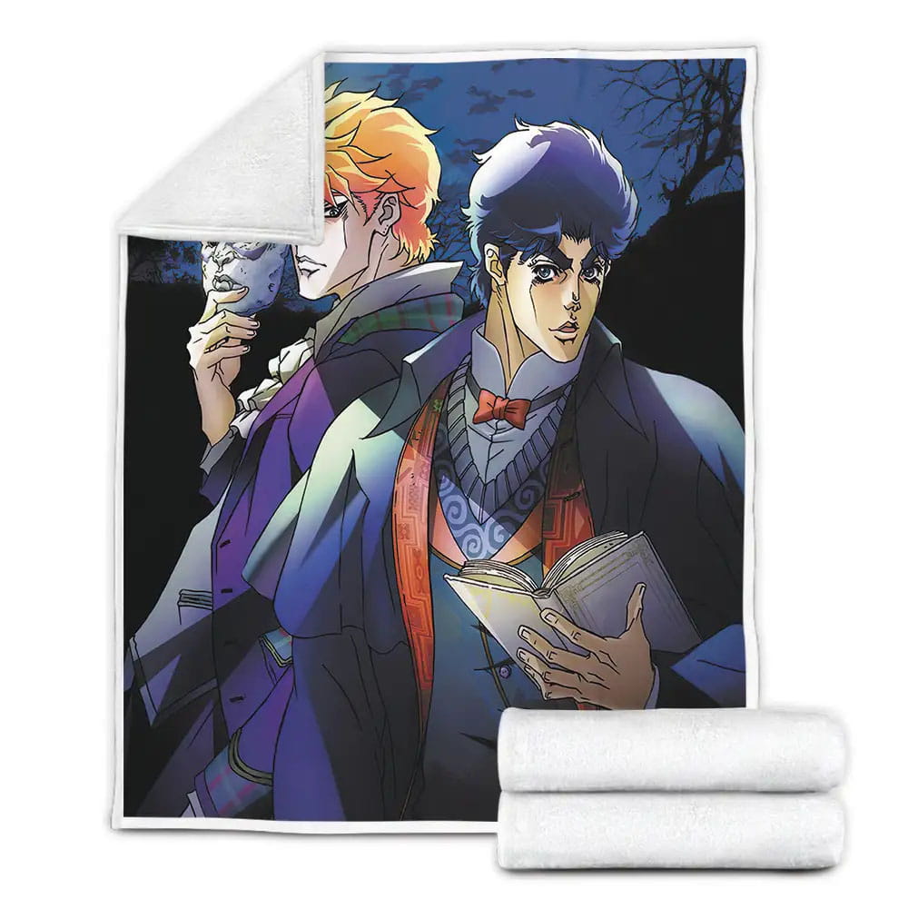 Jojo Bizarre Adventure Fleece Blanket Gift For Wife Husband Besties