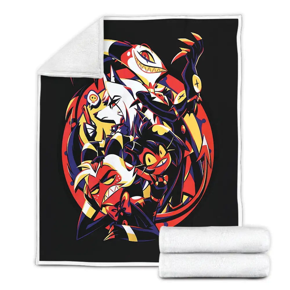 Helluva Boss Movie Digital Art 2 Fleece Blanket Perfect 