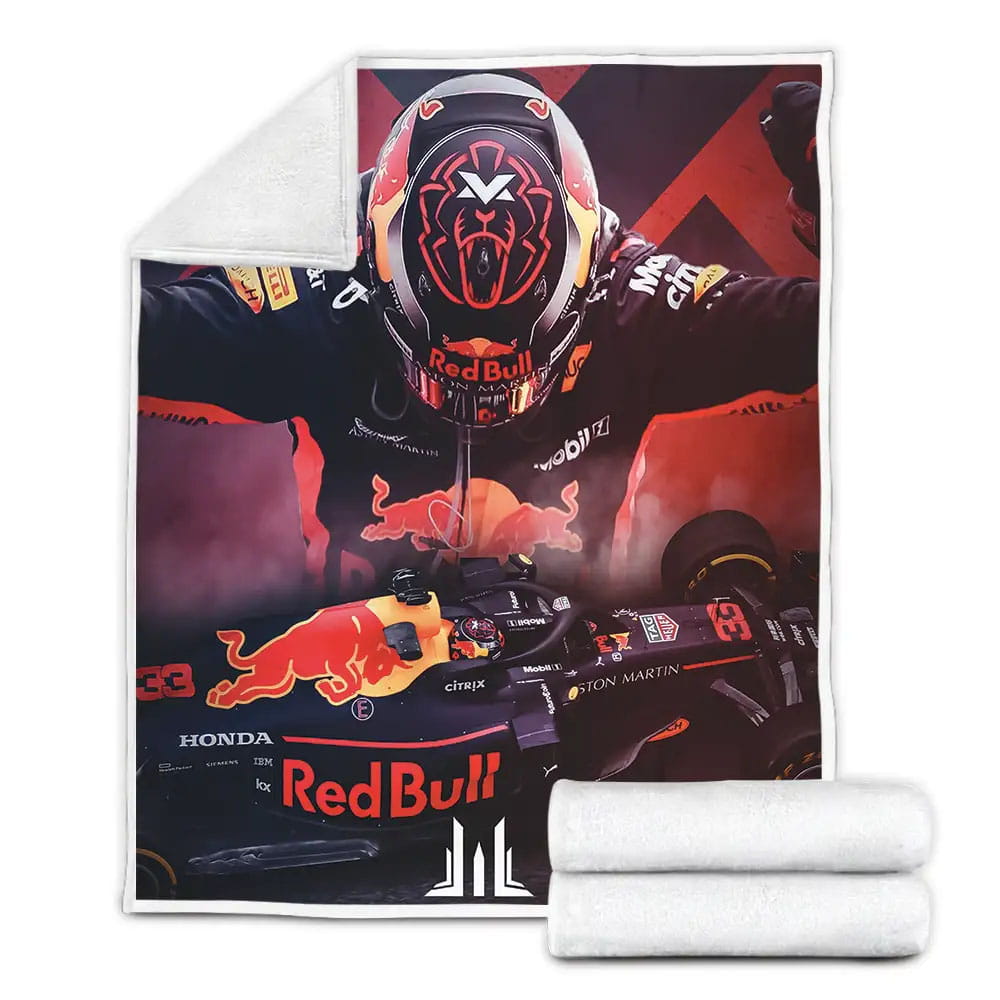 Formula 1 Car Red Bull Fleece Blanket Gift For Wife Husband Besties
