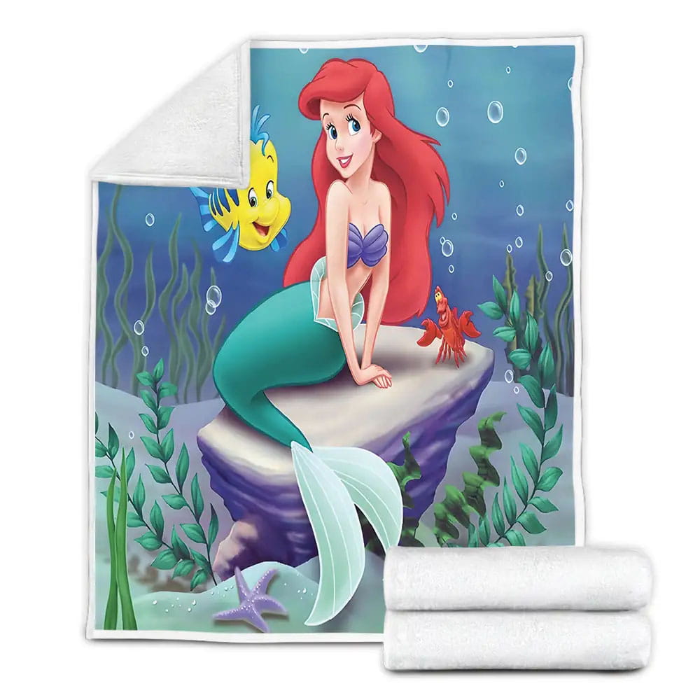 Disney Movies The Little Mermaid Fleece Blanket Perfect 