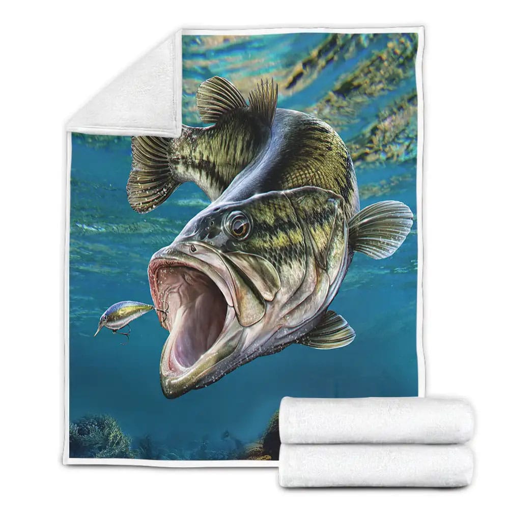 Fishing Fleece Blanket Gift For Christmas Thanksgiving Halloween