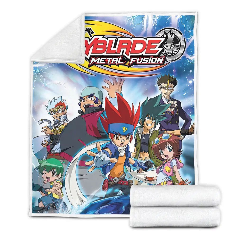 Beyblade Metal Masters Fleece Blanket Gift For Wife Husband Besties