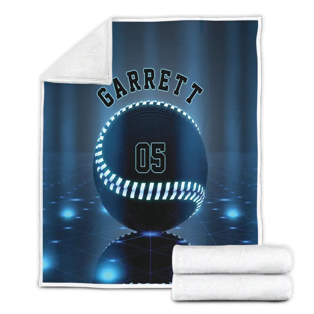 Baseball Blue Light Petmytshirt Fleece Blanket Perfect 