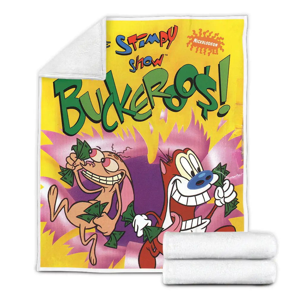 The Ren And Stimpy Show Buckeroos Fleece Blanket Perfect 
