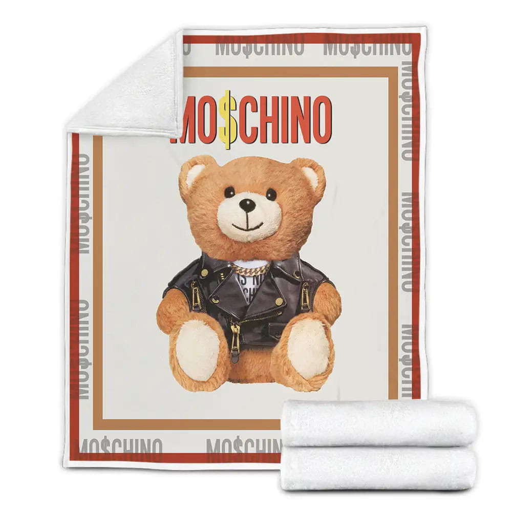 MOSCHINO Fleece Blanket Gift For Christmas Thanksgiving Halloween