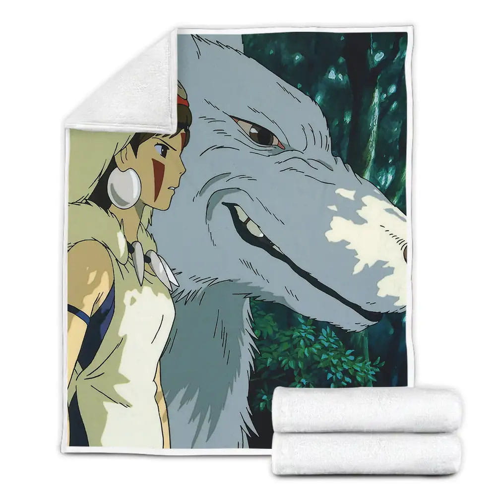 Princess Mononoke Movie Scene San Fleece Blanket Perfect 