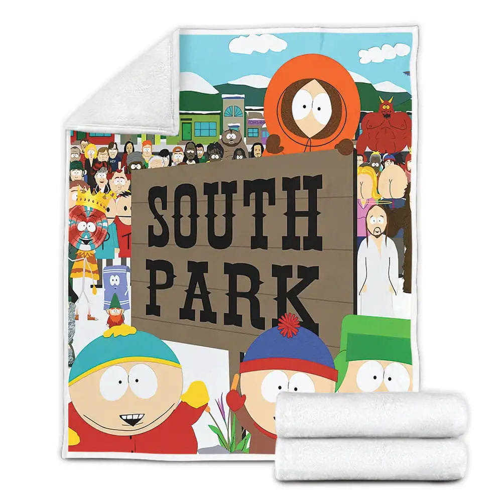 South Park Movie Poster Fleece Blanket Gift For Wife Husband Besties