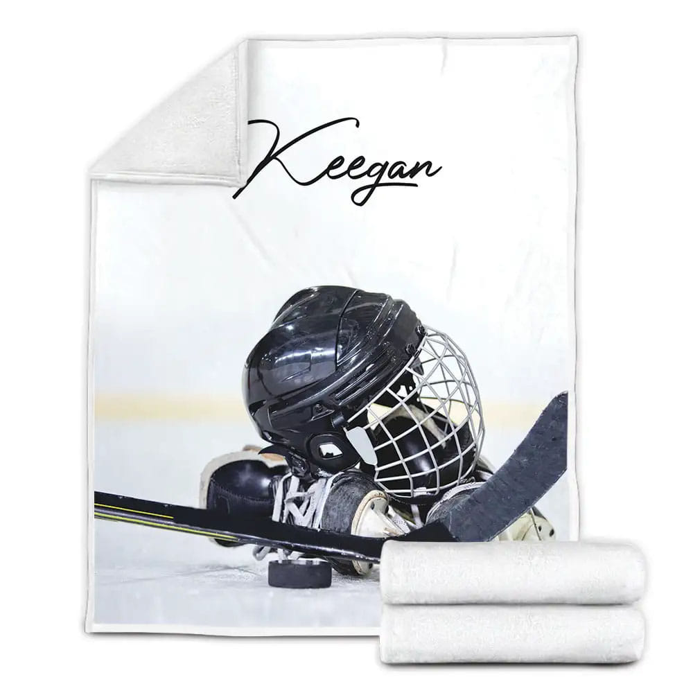 Ice Hockey Equipment Petmytshirt Fleece Blanket Perfect 